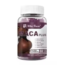 Gummies Maca Plus 1500 mg – Complément Alimentaire à la Maca Noire & Dong Quai – 60 Gummies – Formule pour la Silhouette Féminine