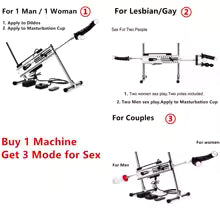 Machine de Stimulation Automatique avec Gode Réglable 3 à 15 cm – Sextoy Électrique Rechargeable – Accessoire Intime pour Couple et Adulte