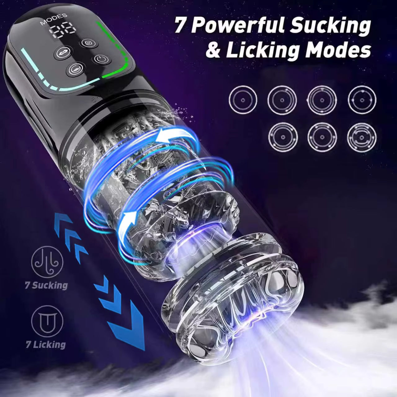 Masturbateur Masculin Automatique Rotatif Étanche – Stimulation par Succion et Rotation – Rechargeable – Accessoire Intime pour Homme