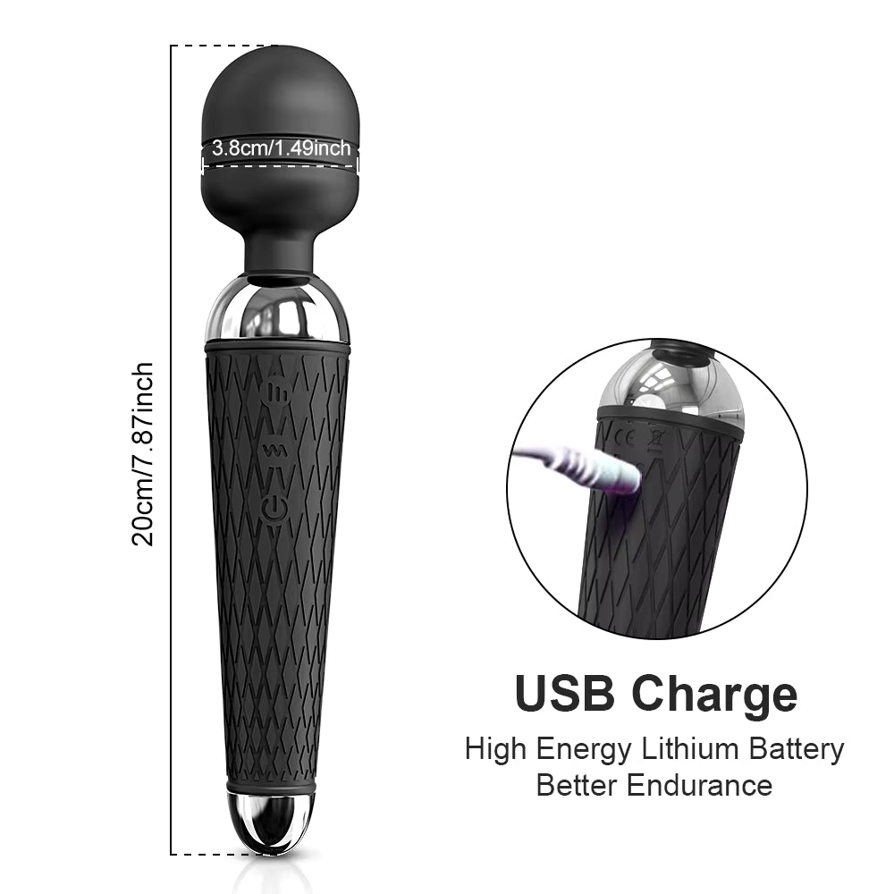 Vibrateur Point G Rechargeable avec Stimulateur Clitoridien – Baguette de Massage Intime Étanche – Sextoy Premium pour Femme