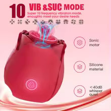 Vibrateur Suceur Clitoridien Rose – Stimulateur Point G & Mamelons pour Femme